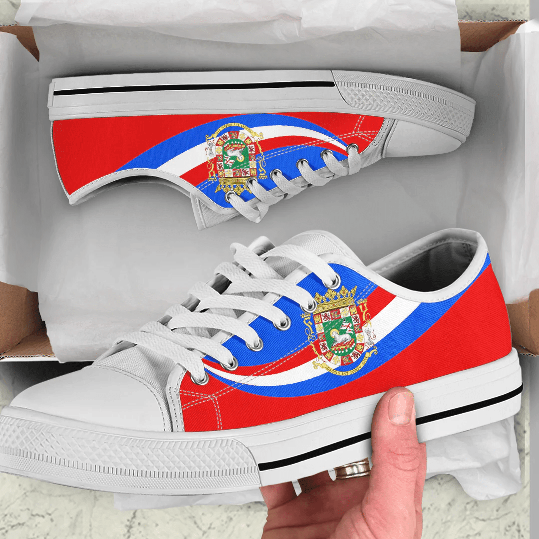 Shoes Puerto Rico Coat Of Arms And Flag Low Top Shoes
