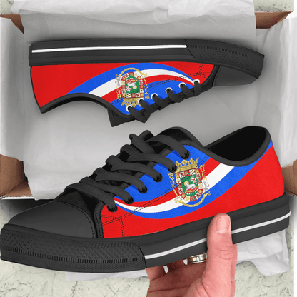 Shoes Puerto Rico Coat Of Arms And Flag Low Top Shoes