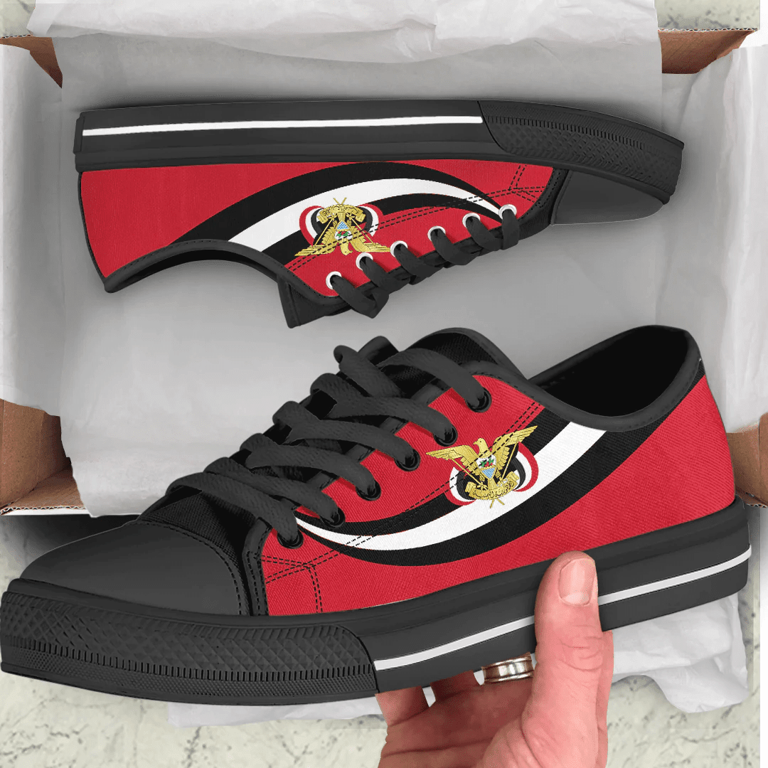 Shoes Yemen Coat Of Arms And Flag Low Top Shoes