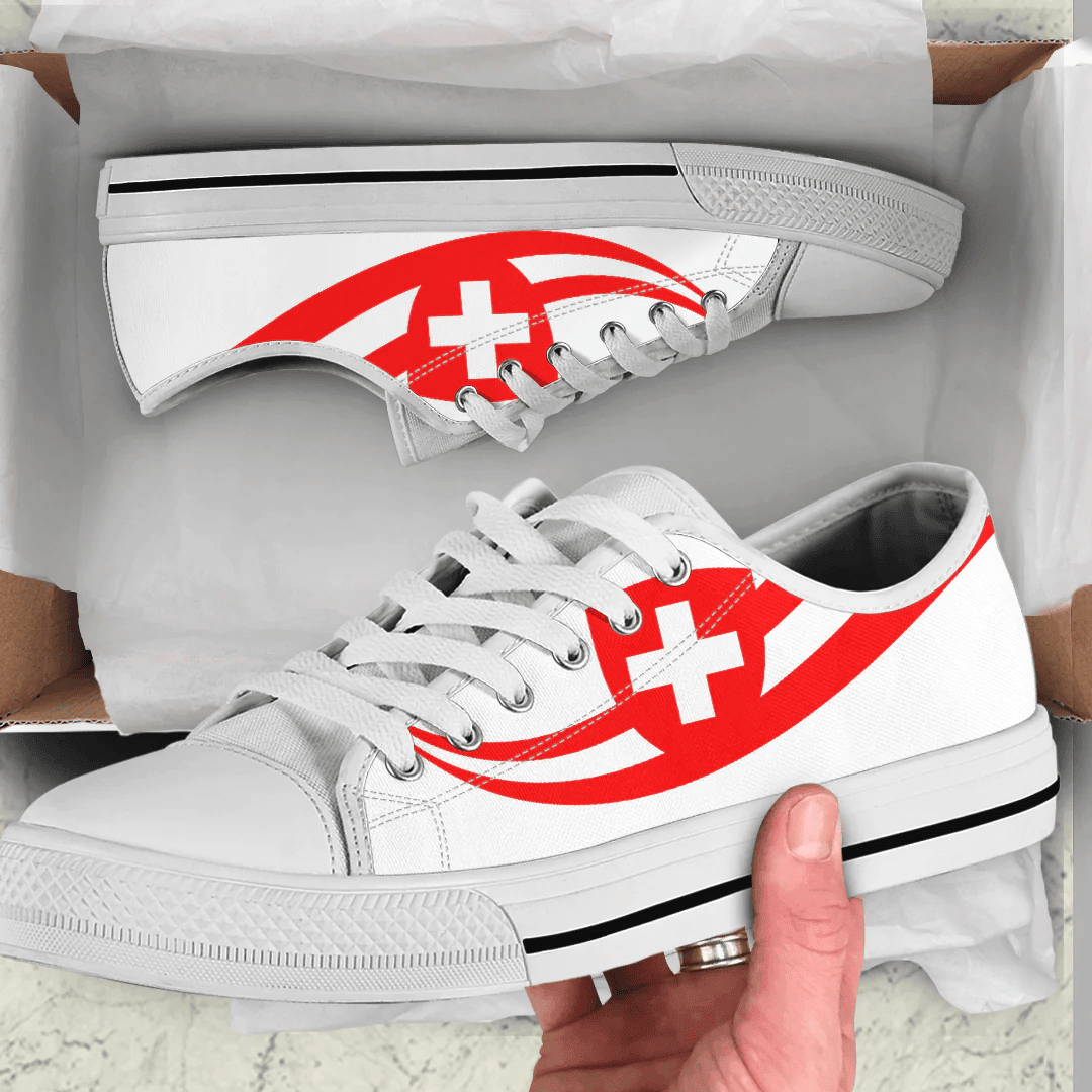 Shoes Switzerland Coat Of Arms And Flag Low Top Shoes