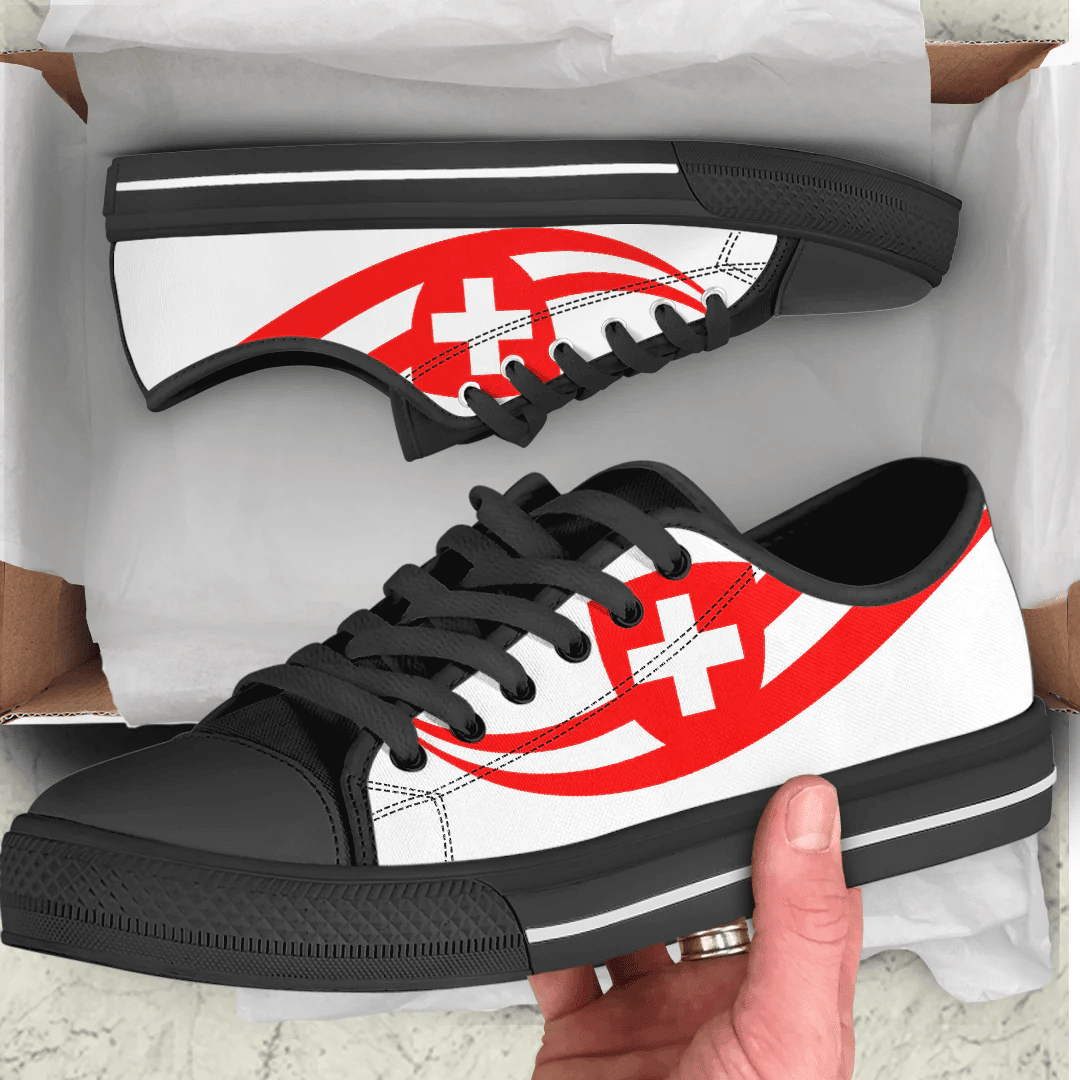 Shoes Switzerland Coat Of Arms And Flag Low Top Shoes