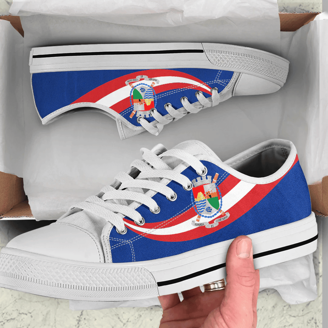 Shoes Sint Eustatius Coat Of Arms And Flag Low Top Shoes