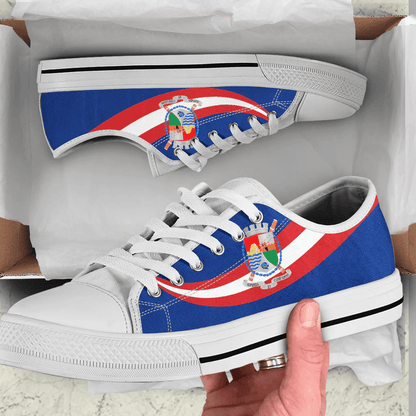Shoes Sint Eustatius Coat Of Arms And Flag Low Top Shoes