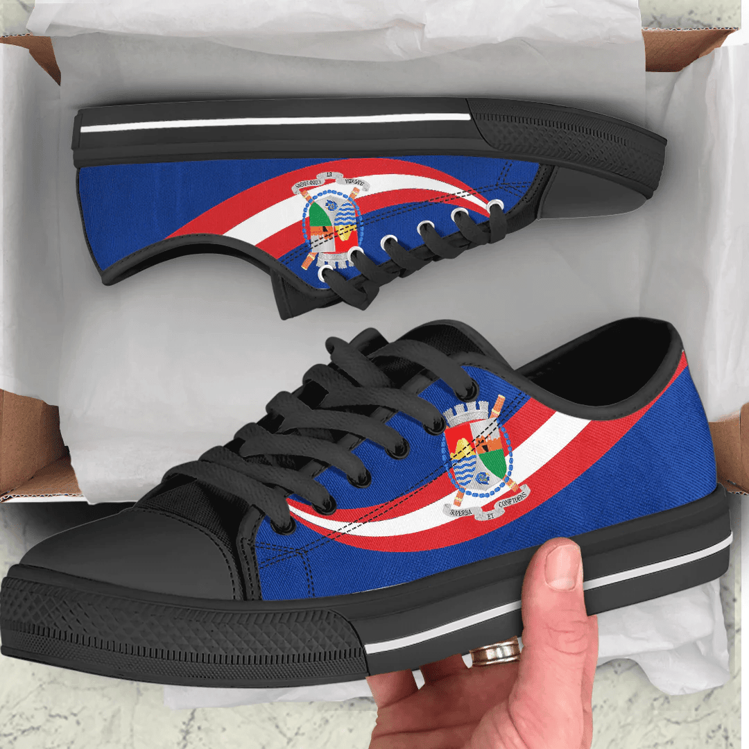 Shoes Sint Eustatius Coat Of Arms And Flag Low Top Shoes