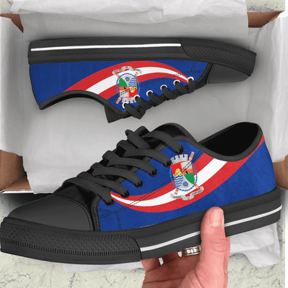 Shoes Sint Eustatius Coat Of Arms And Flag Low Top Shoes