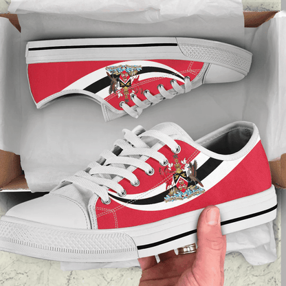 Shoes Trinidad And Tobago Coat Of Arms And Flag Low Top Shoes