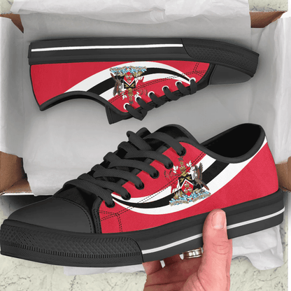 Shoes Trinidad And Tobago Coat Of Arms And Flag Low Top Shoes