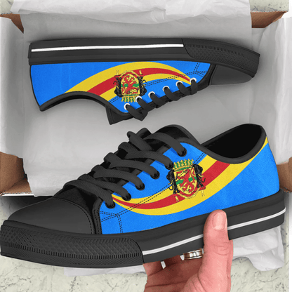 Shoes Republic Of The Congo Coat Of Arms And Flag Low Top Shoes