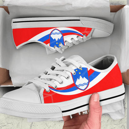 Shoes Slovenia Coat Of Arms And Flag Low Top Shoes