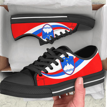 Shoes Slovenia Coat Of Arms And Flag Low Top Shoes