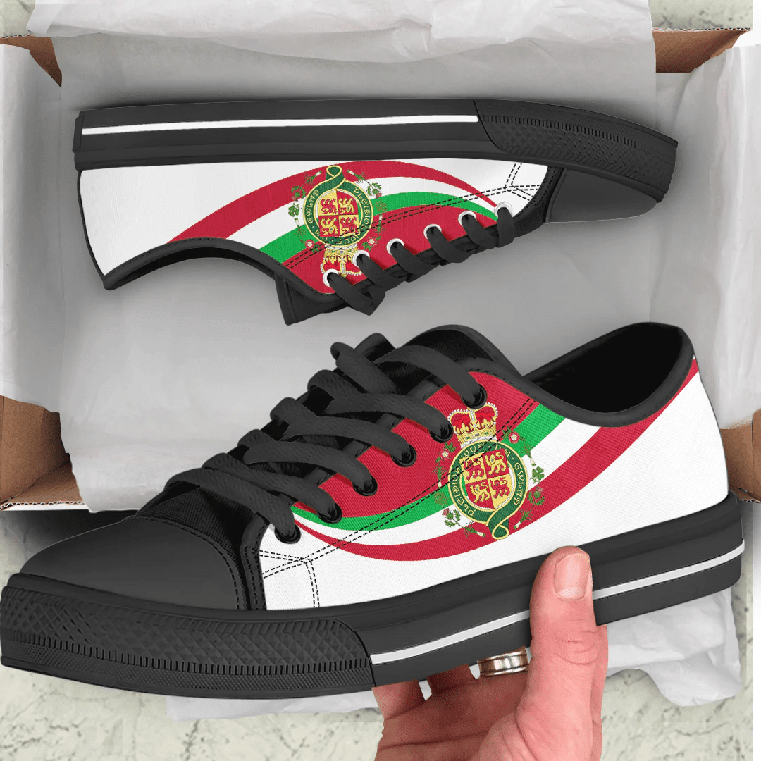 Shoes Wales Coat Of Arms And Flag Low Top Shoes