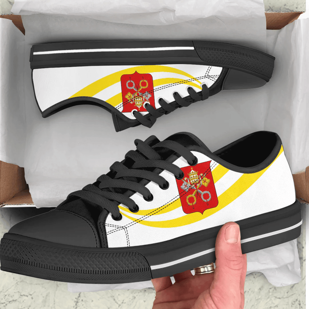 Shoes Vatican City Coat Of Arms And Flag Low Top Shoes