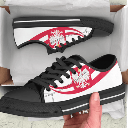 Shoes Poland Coat Of Arms And Flag Low Top Shoes