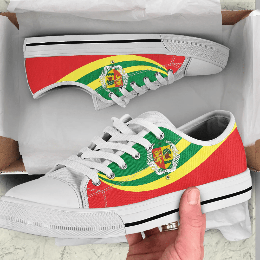 Shoes Senegal Coat Of Arms And Flag Low Top Shoes