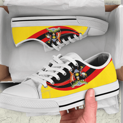 Shoes Uganda Coat Of Arms And Flag Low Top Shoes