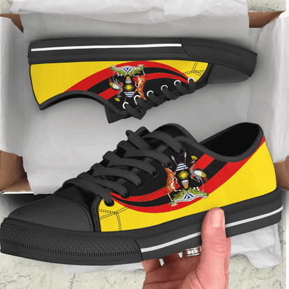 Shoes Uganda Coat Of Arms And Flag Low Top Shoes