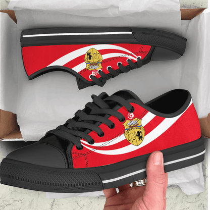 Shoes Tunisia Coat Of Arms And Flag Low Top Shoes