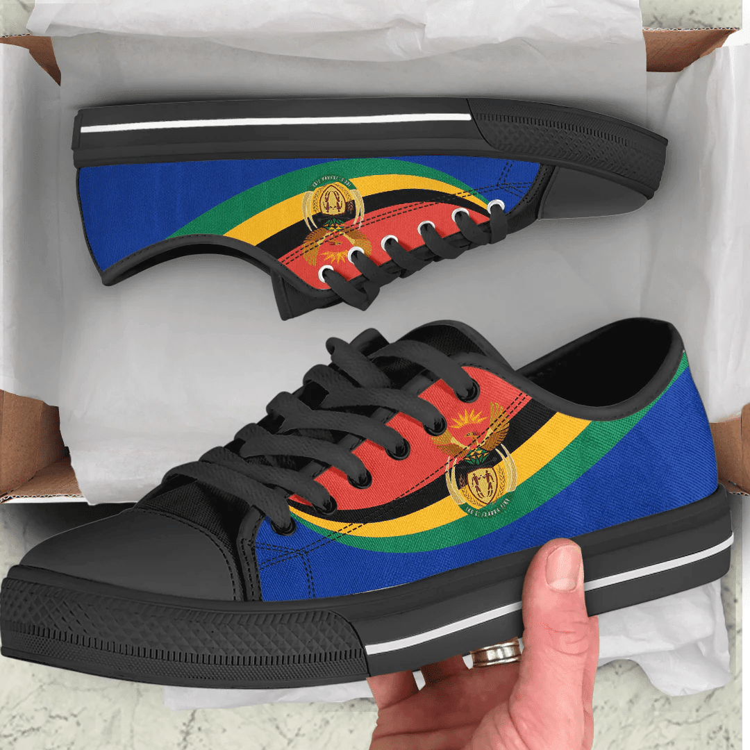 Shoes South Africa Coat Of Arms And Flag Low Top Shoes