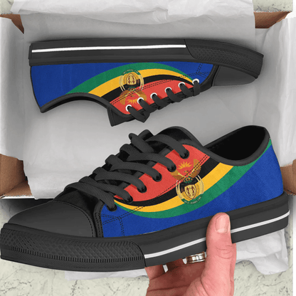 Shoes South Africa Coat Of Arms And Flag Low Top Shoes