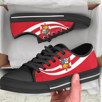 Shoes Peru Coat Of Arms And Flag Low Top Shoes