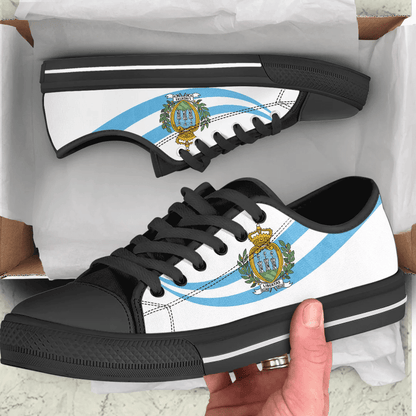 Shoes San Marino Coat Of Arms And Flag Low Top Shoes