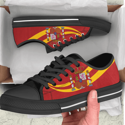 Shoes Spain Coat Of Arms And Flag Low Top Shoes