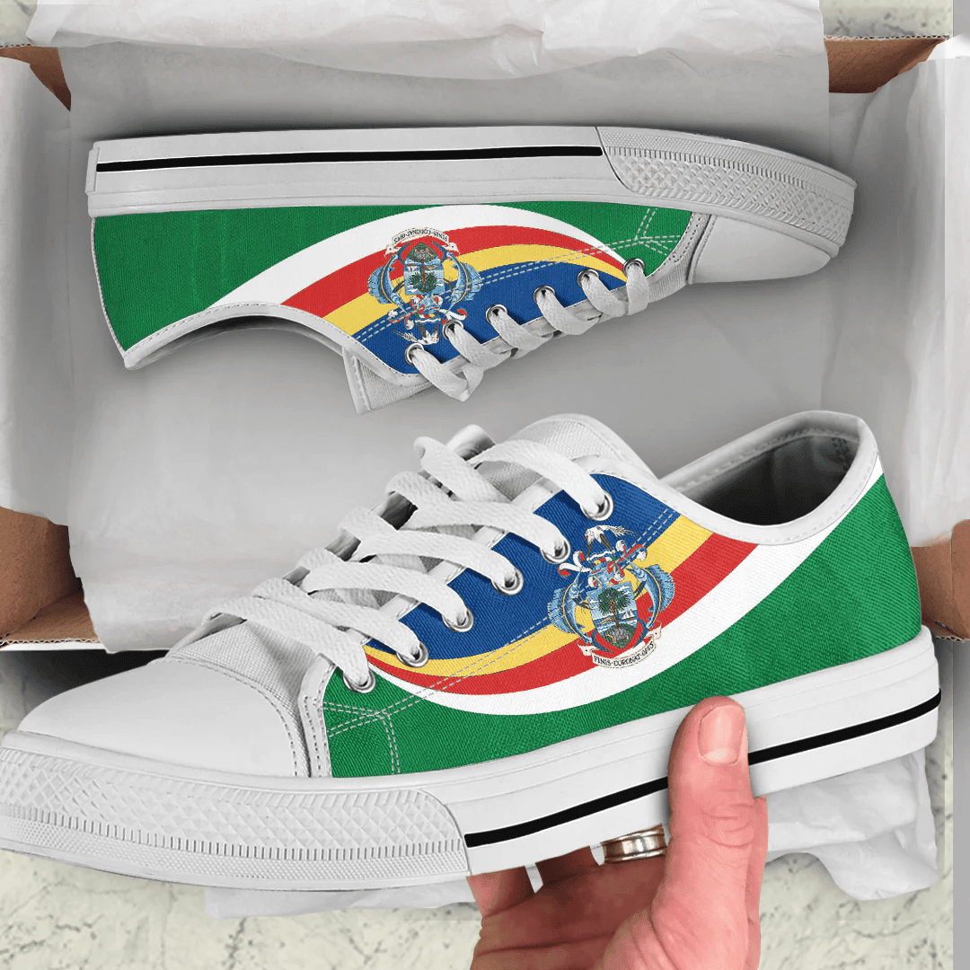 Shoes Seychelles Coat Of Arms And Flag Low Top Shoes