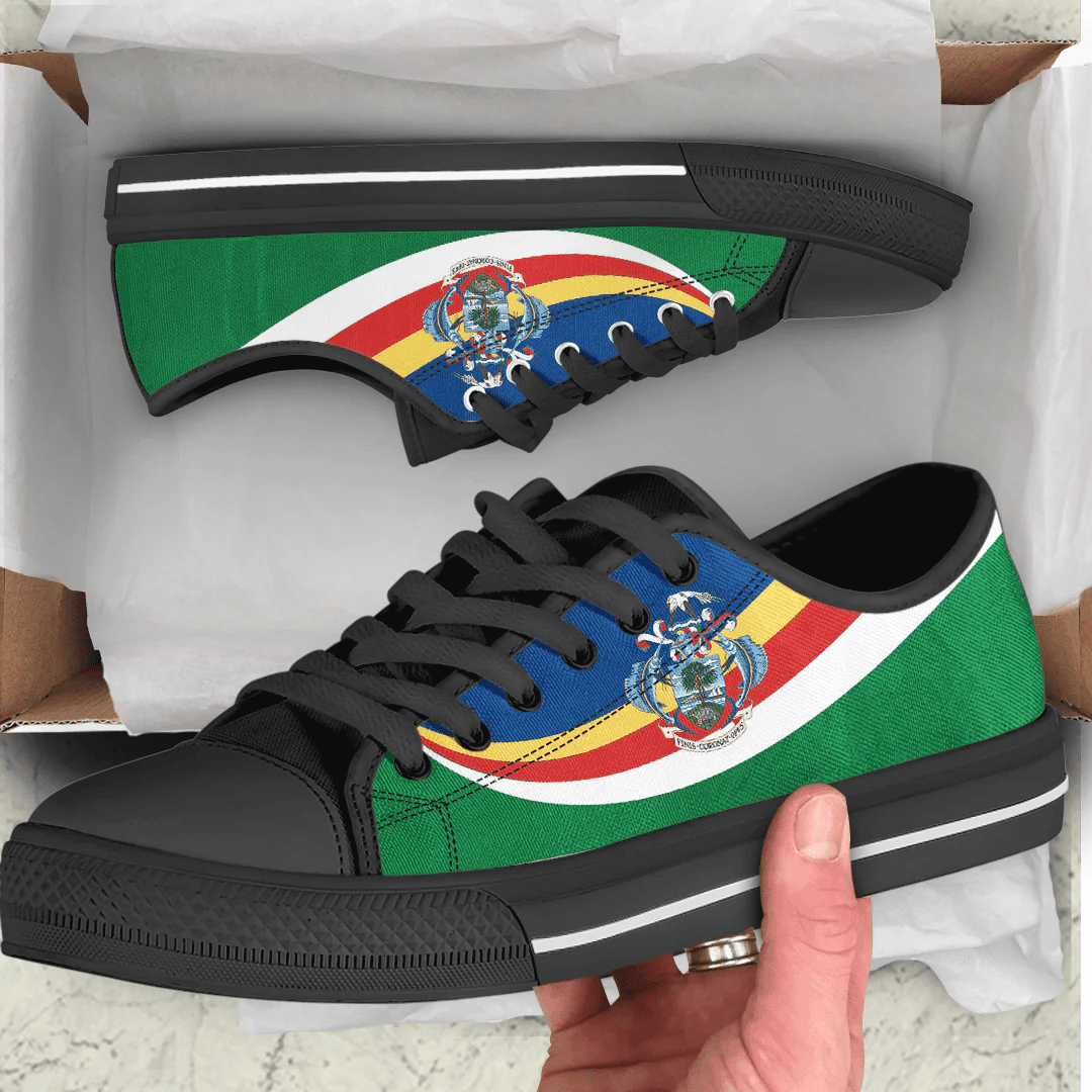 Shoes Seychelles Coat Of Arms And Flag Low Top Shoes