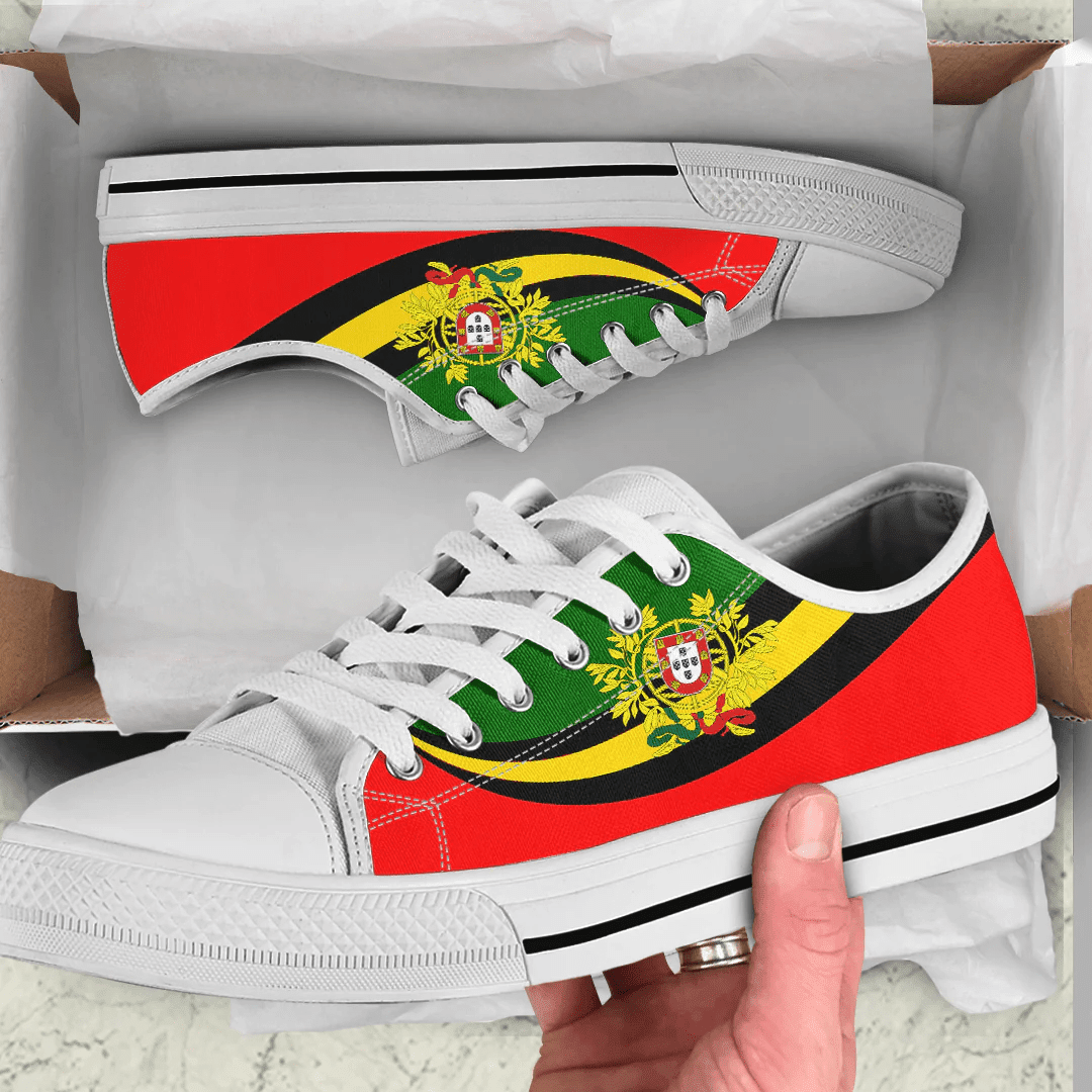 Shoes Portugal Coat Of Arms And Flag Low Top Shoes