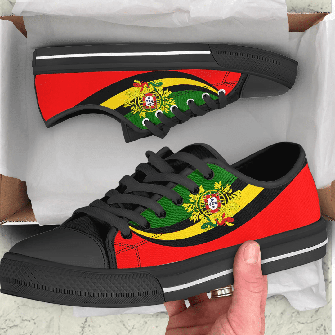 Shoes Portugal Coat Of Arms And Flag Low Top Shoes