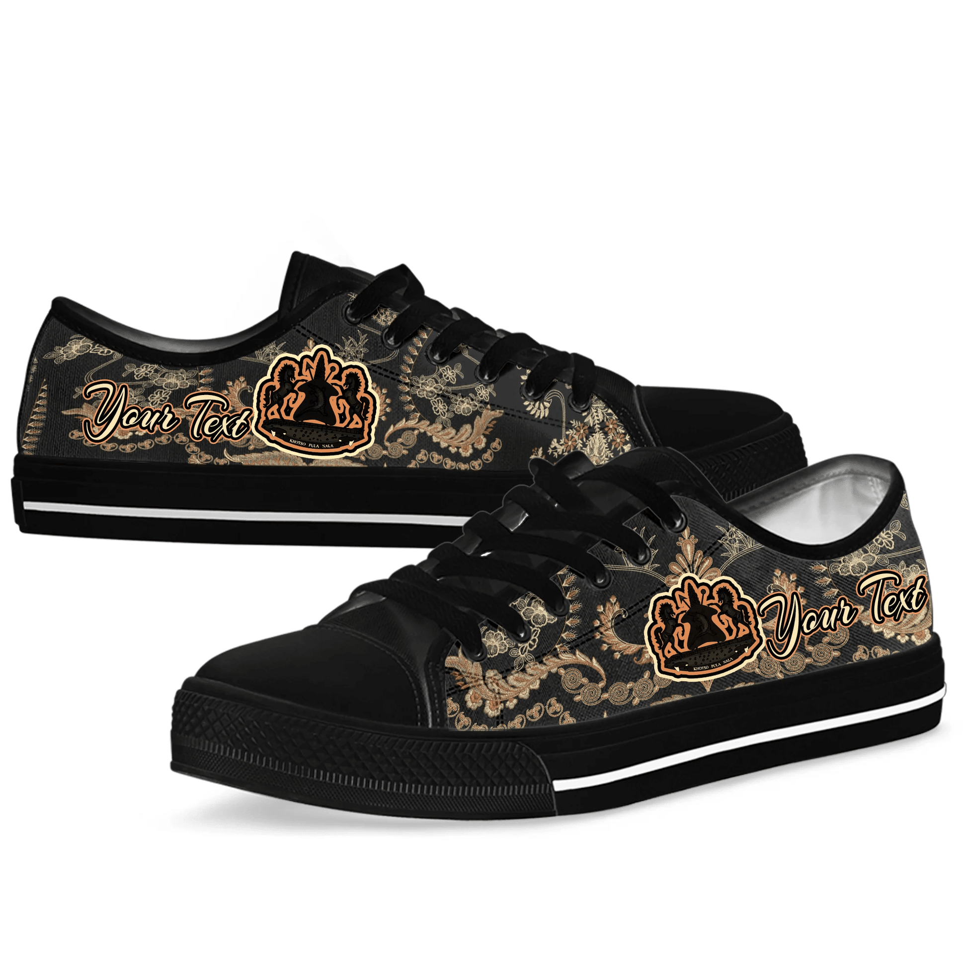 Africa Shoes Lesotho Low Top Shoes Vintage Traditional African Dashiki