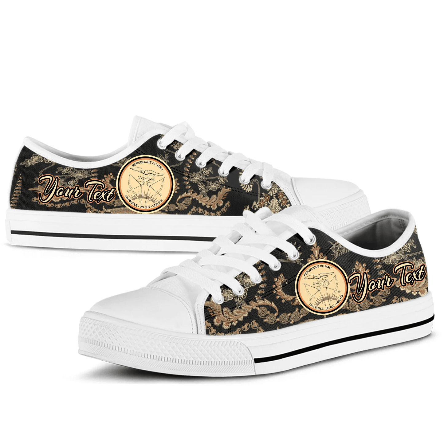 Africa Shoes Mali Low Top Shoes Vintage Traditional African Dashiki