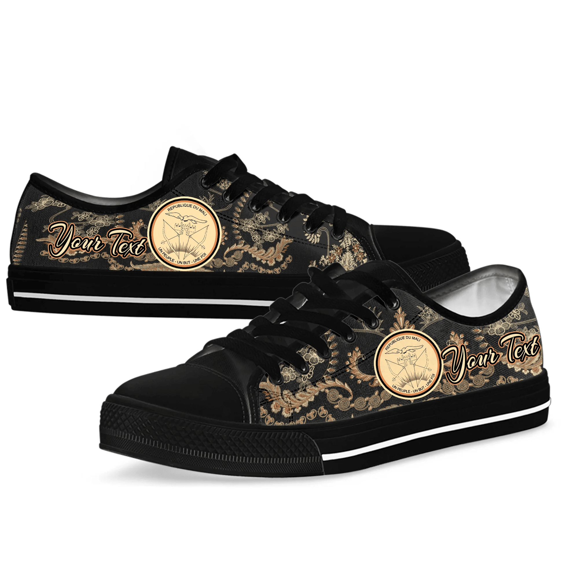 Africa Shoes Mali Low Top Shoes Vintage Traditional African Dashiki