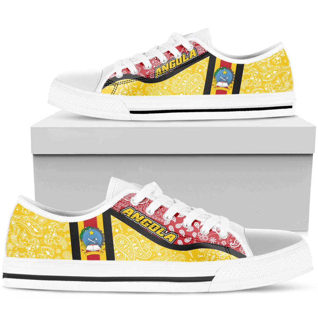 Shoes Angola Yellow Version Low Top Shoes Paisley Bandana Special Style