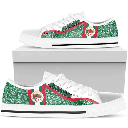 Shoes Algeria Green Version Low Top Shoes Paisley Bandana Special Style