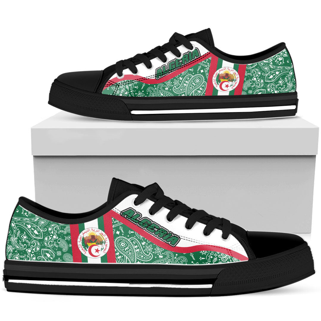 Shoes Algeria Green Version Low Top Shoes Paisley Bandana Special Style