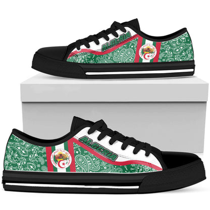 Shoes Algeria Green Version Low Top Shoes Paisley Bandana Special Style