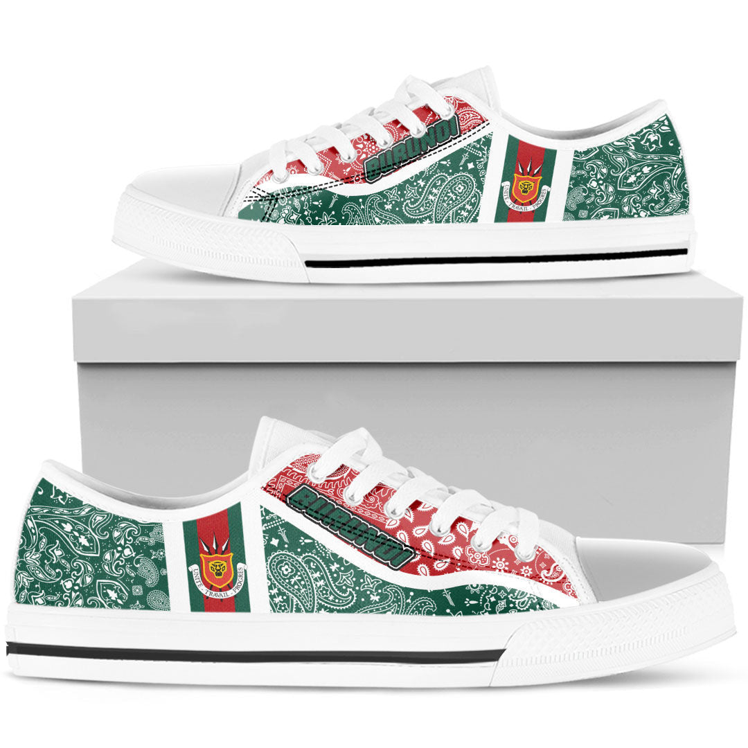 Shoes Burundi Low Top Shoes Paisley Bandana Special Style