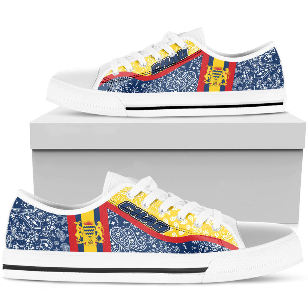 Shoes Chad Blue Version Low Top Shoes Paisley Bandana Special Style