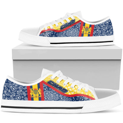 Shoes Chad Blue Version Low Top Shoes Paisley Bandana Special Style