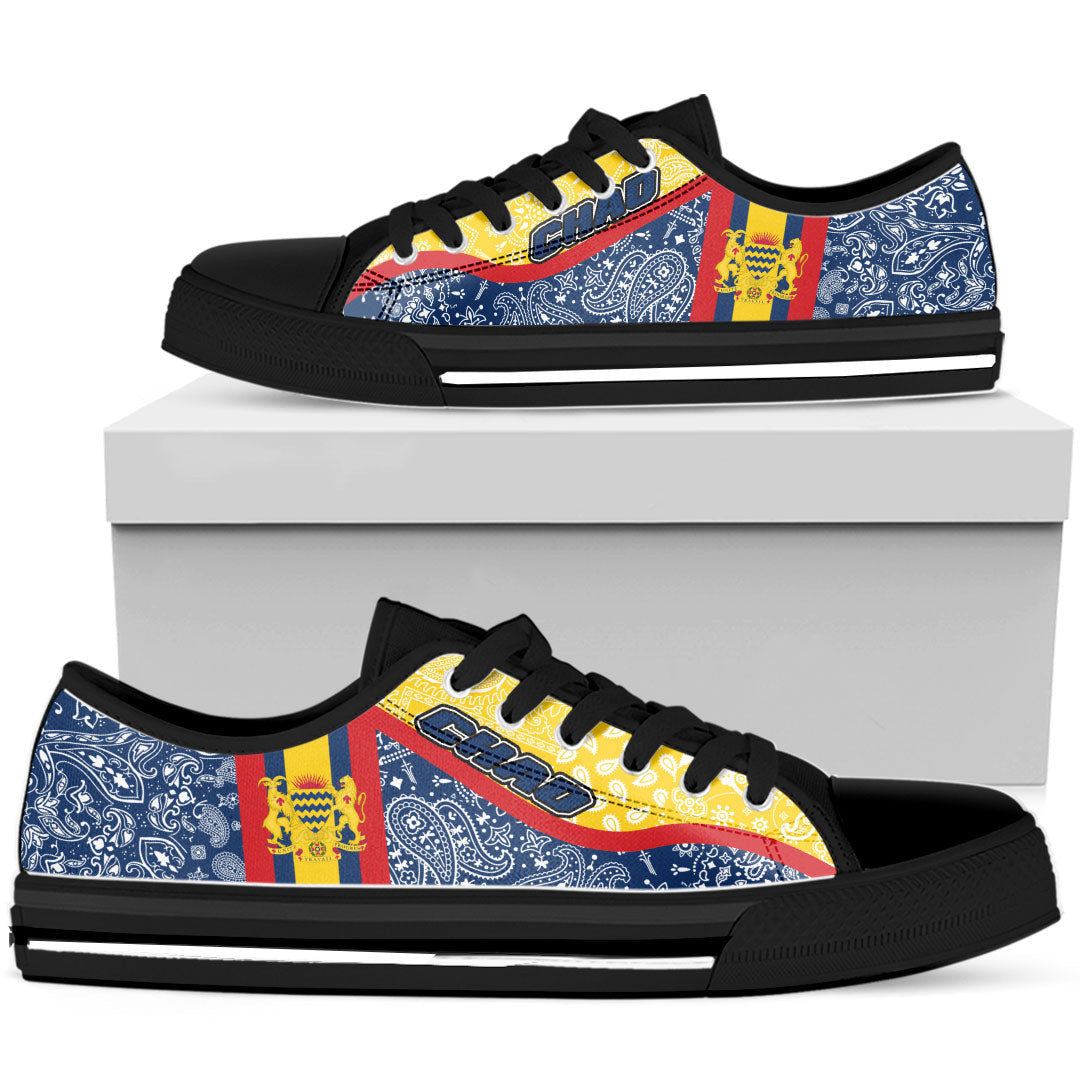 Shoes Chad Blue Version Low Top Shoes Paisley Bandana Special Style