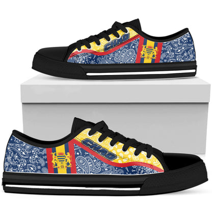 Shoes Chad Blue Version Low Top Shoes Paisley Bandana Special Style
