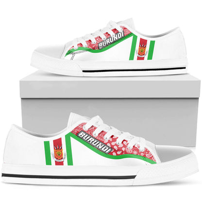 Shoes Burundi White Verison Low Top Shoes Paisley Bandana Special Style