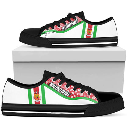Shoes Burundi White Verison Low Top Shoes Paisley Bandana Special Style