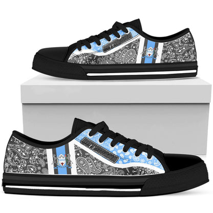 Shoes Botswana Black Version Low Top Shoes Paisley Bandana Special Style
