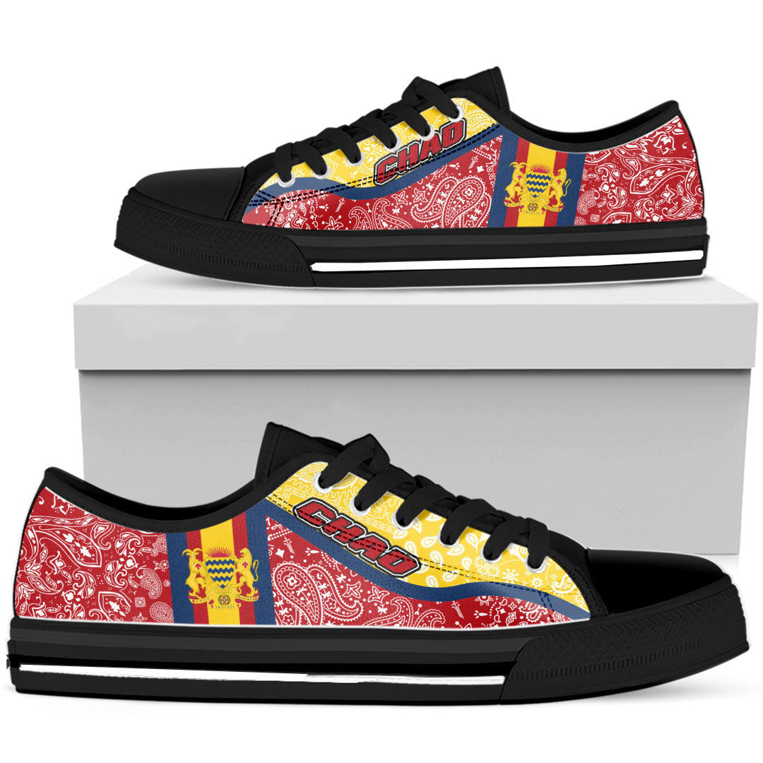 Shoes Chad Red Version Low Top Shoes Paisley Bandana Special Style