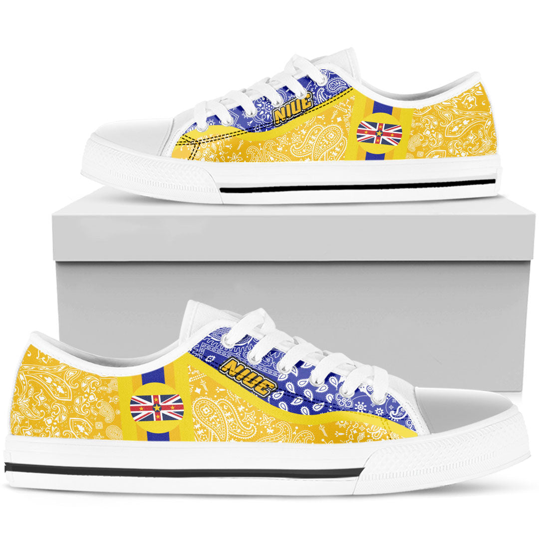 Shoes Niue Low Top Shoes Paisley Bandana Special Style