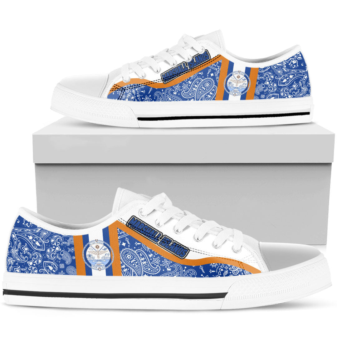 Shoes Marshall Islands Low Top Shoes Paisley Bandana Special Style