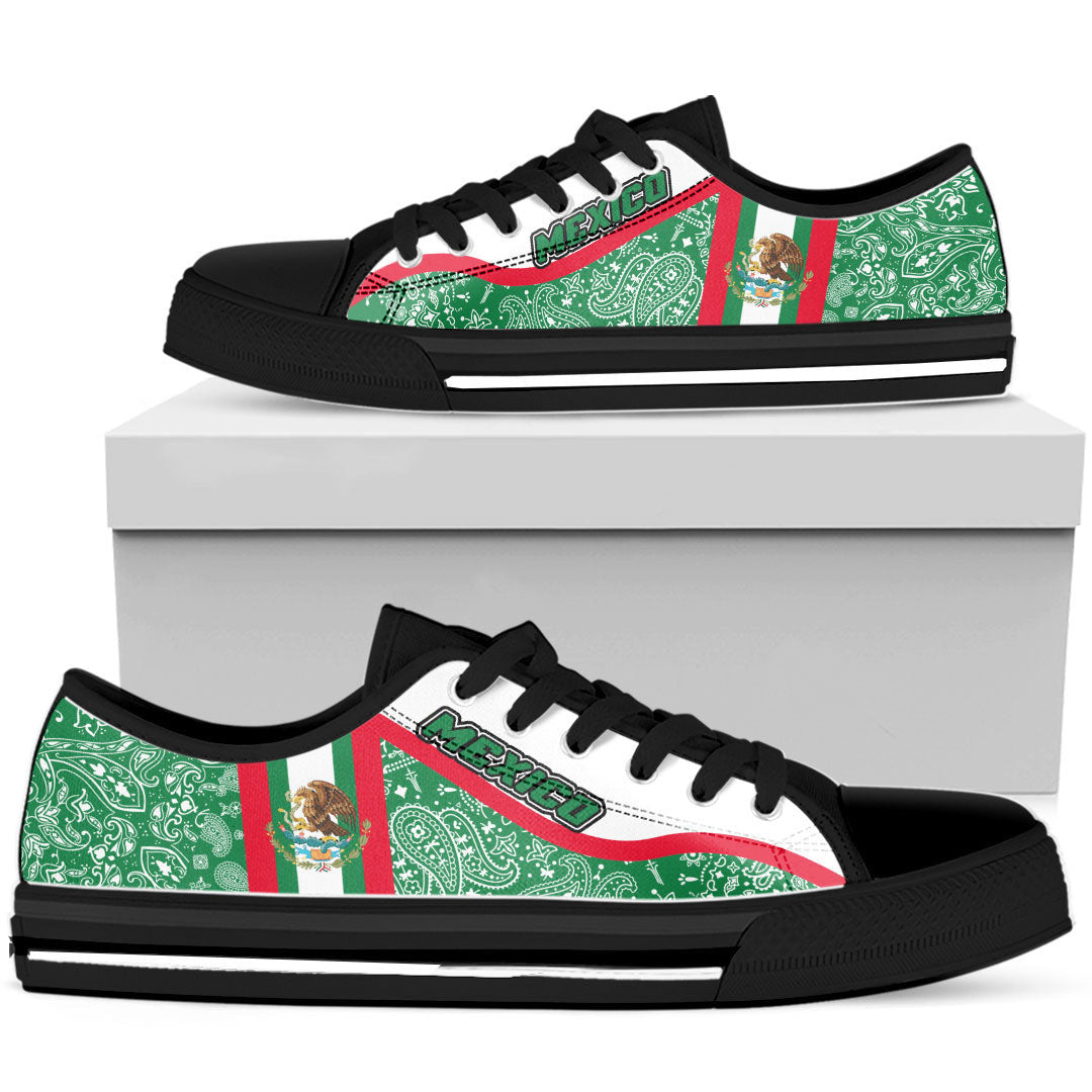Shoes Mexico Low Top Shoes Paisley Bandana Special Style