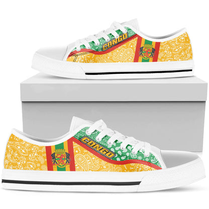 Shoes Republic Of The Congo Low Top Shoes Paisley Bandana Special Style